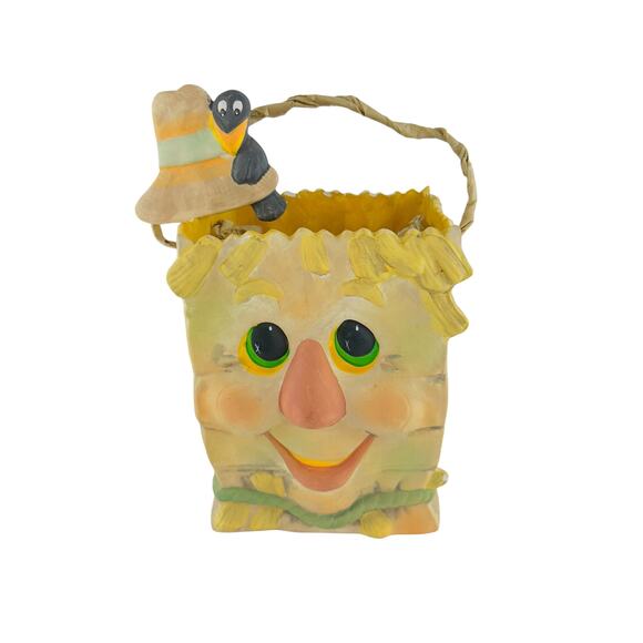 Vintage House of Lloyd Scarecrow Treat Bag Ceramic Fall Halloween Farm Decor - Picture 16 of 16